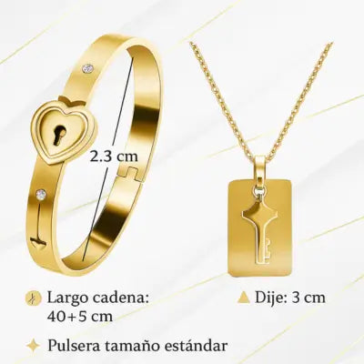 Pulsera + Cadena de amor eterno (con caja de regalo)