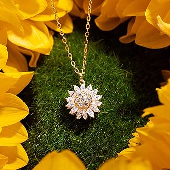 Collar Girasol Giratorio 🌻 + Caja de Regalo ¡GRATIS!