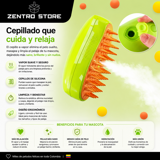 Cepillo Vapor Para Mascotas