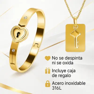Pulsera + Cadena de amor eterno (con caja de regalo)