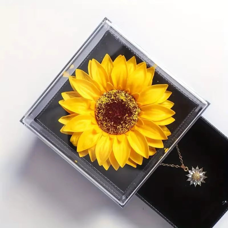 Collar Girasol Giratorio 🌻 + Caja de Regalo ¡GRATIS!