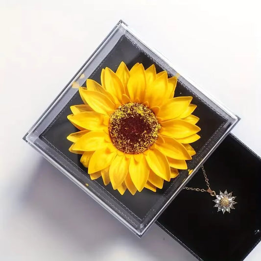 Collar Girasol Giratorio 🌻 + Caja de Regalo ¡GRATIS!